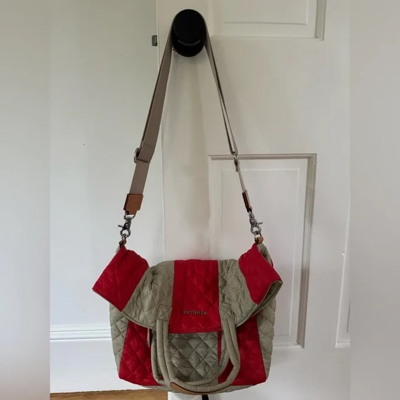 MZ Wallace Cabana Tote - Cherry Red & Atmosphere - Picture 9 of 10